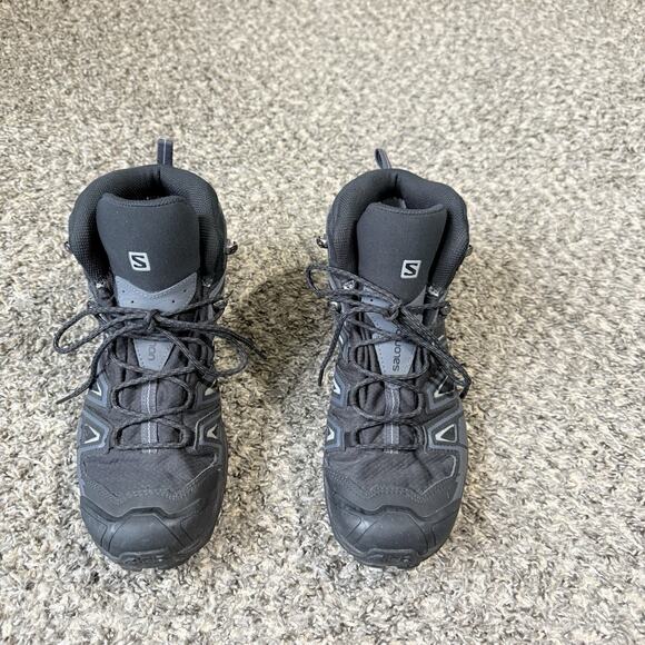Salomon X Ultra 3 GTX Gore-Tex Mid Top Hiking Boots Weatherproof Men 10.5 Black - Picture 2 of 10